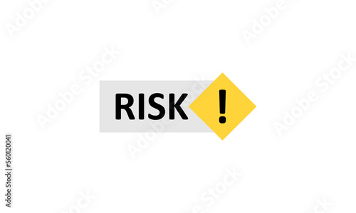 Risk, Warning, attention sign concept , mark vector icon, Isolated illustration