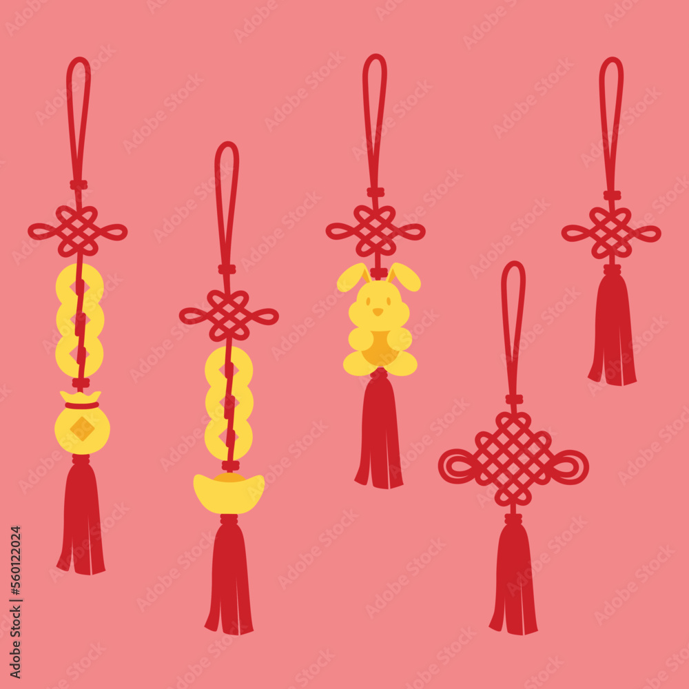 Fototapeta premium Chinese new year knot tassels
