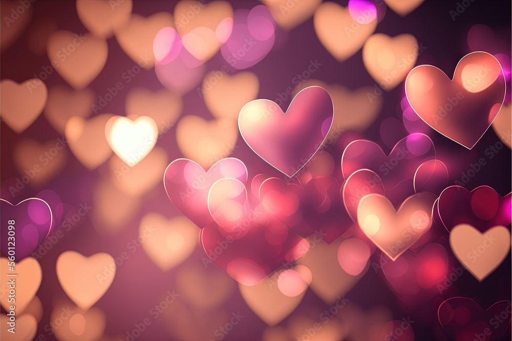 heart shaped background, valentine day, ai generated