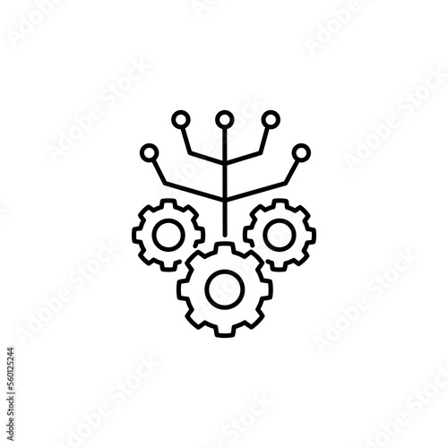 Function settings icon vector set. editable illustration sign collection. automated system symbol.