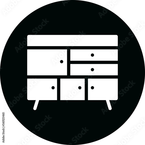 chest of drawers glyph icon