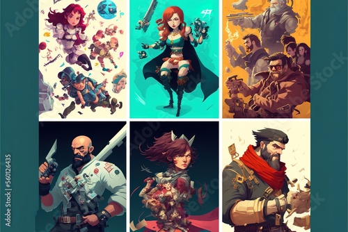 Video game character concept art