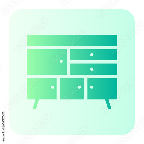 chest of drawers gradient icon