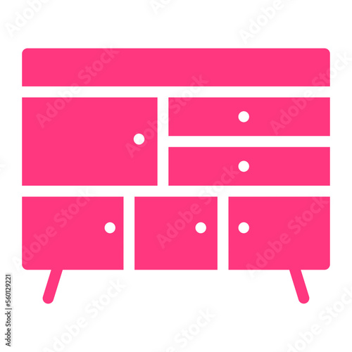 chest of drawers gradient icon