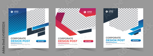 Digital marketing agency and business social media and instagram post template banner