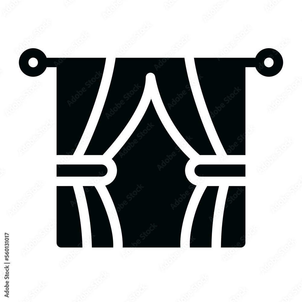 curtains glyph icon curtains glyph icon