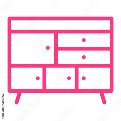 chest of drawers gradient icon