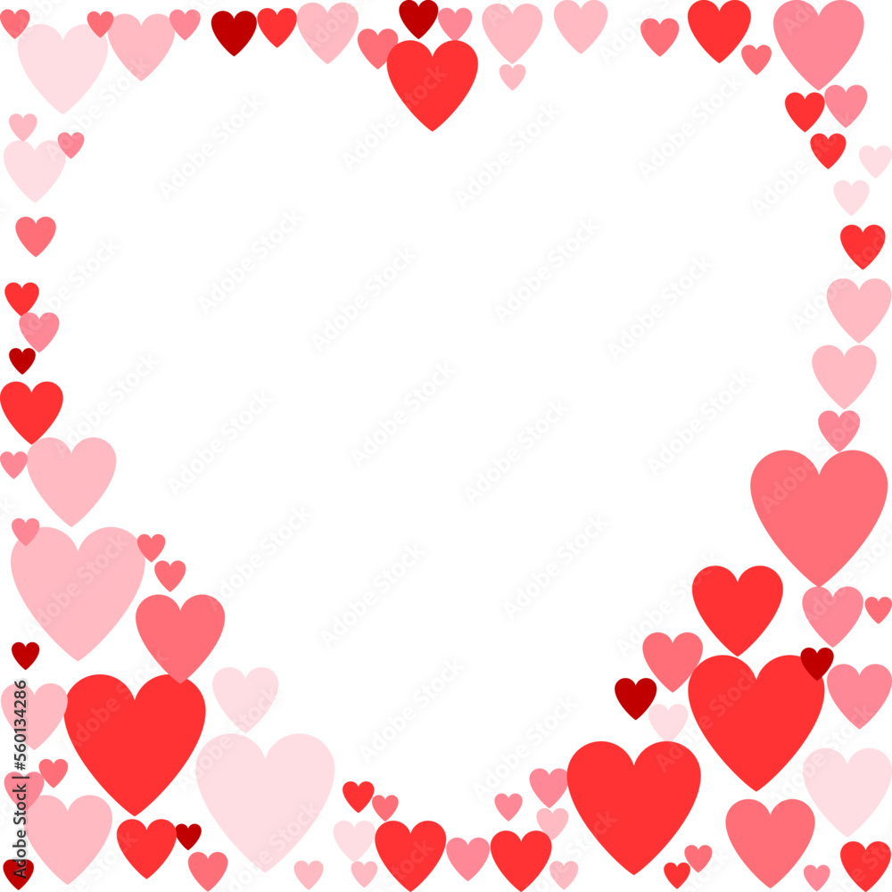 Pink Love Heart Shape Frame