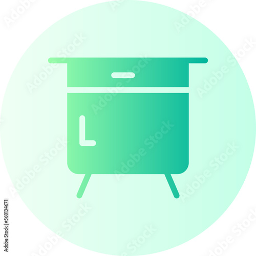 bedside table gradient icon