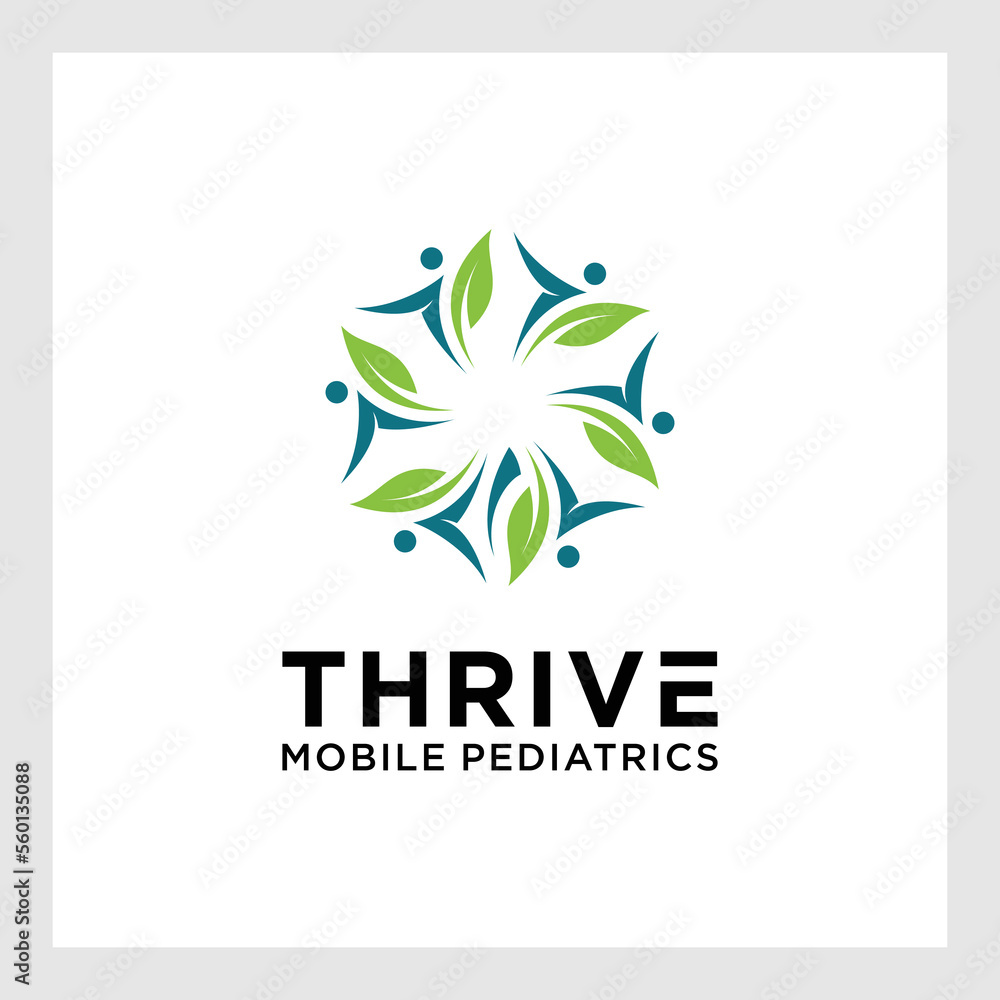 Fototapeta premium Abstract elegant tree leaf flower logo icon vector design. universal creative premium symbol.