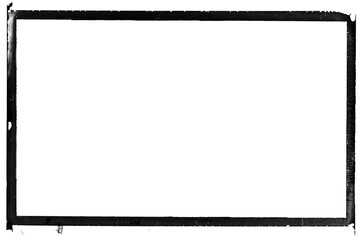 Vintage photo film frame of an old camera with transparent background (png image).