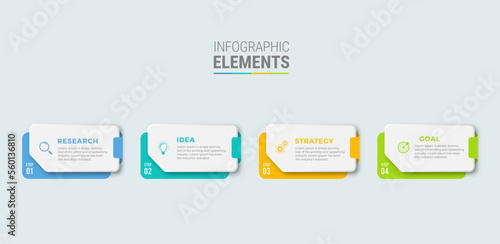 Business infographic template design icon 4 option or steps