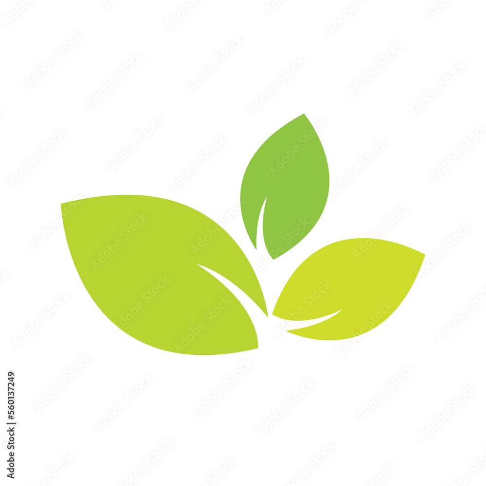 Green Leaf Icon Vector Illustrations Green Leaf Icon Vector Illustrations