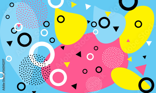 90s Pattern. Fun Background. Color Abstract Print.