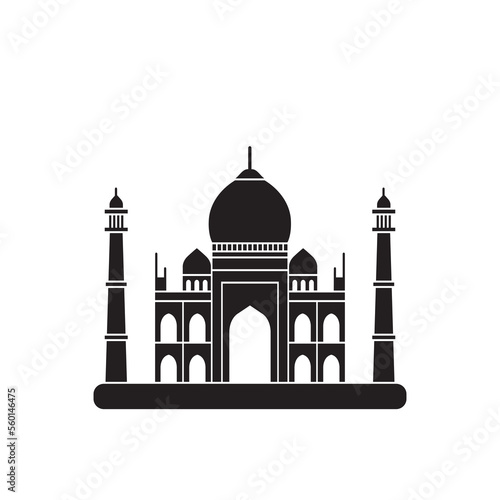 Taj Mahal icon. on white background vector illustration