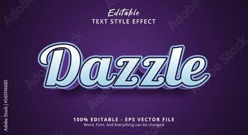 Blue Dazzle Text Style Effect, Editable Text Effect
