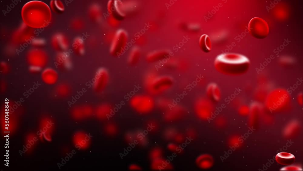 Red blood cells flowing in veins. macro close view Red blood cells flowing in veins. macro close view