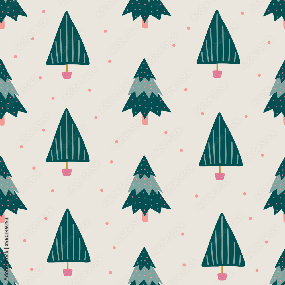 Seamless pattern with Christmas trees Seamless pattern with Christmas trees