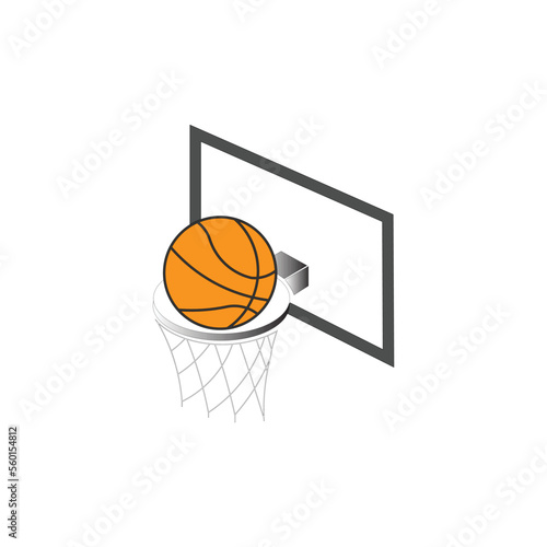 icon vector basket ball illustration design