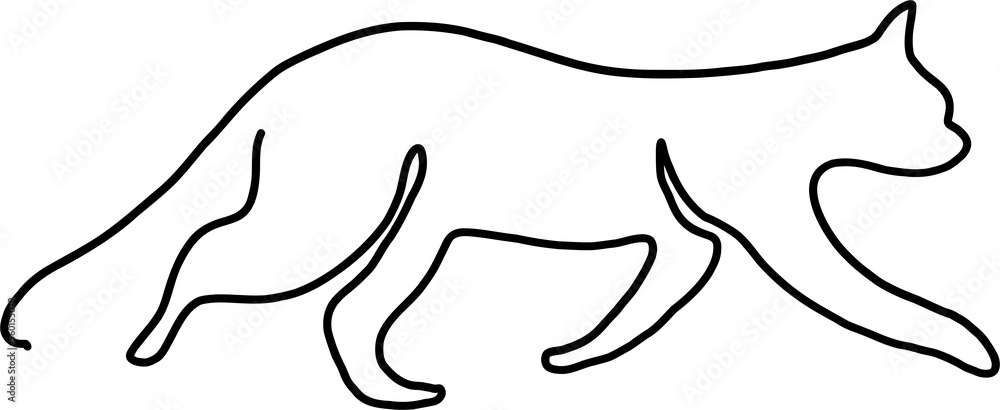 simplicity cat freehand continuous line drawing. simplicity cat freehand continuous line drawing.