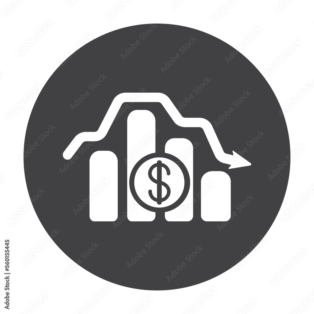 Growing bar graph icon Growing bar graph icon