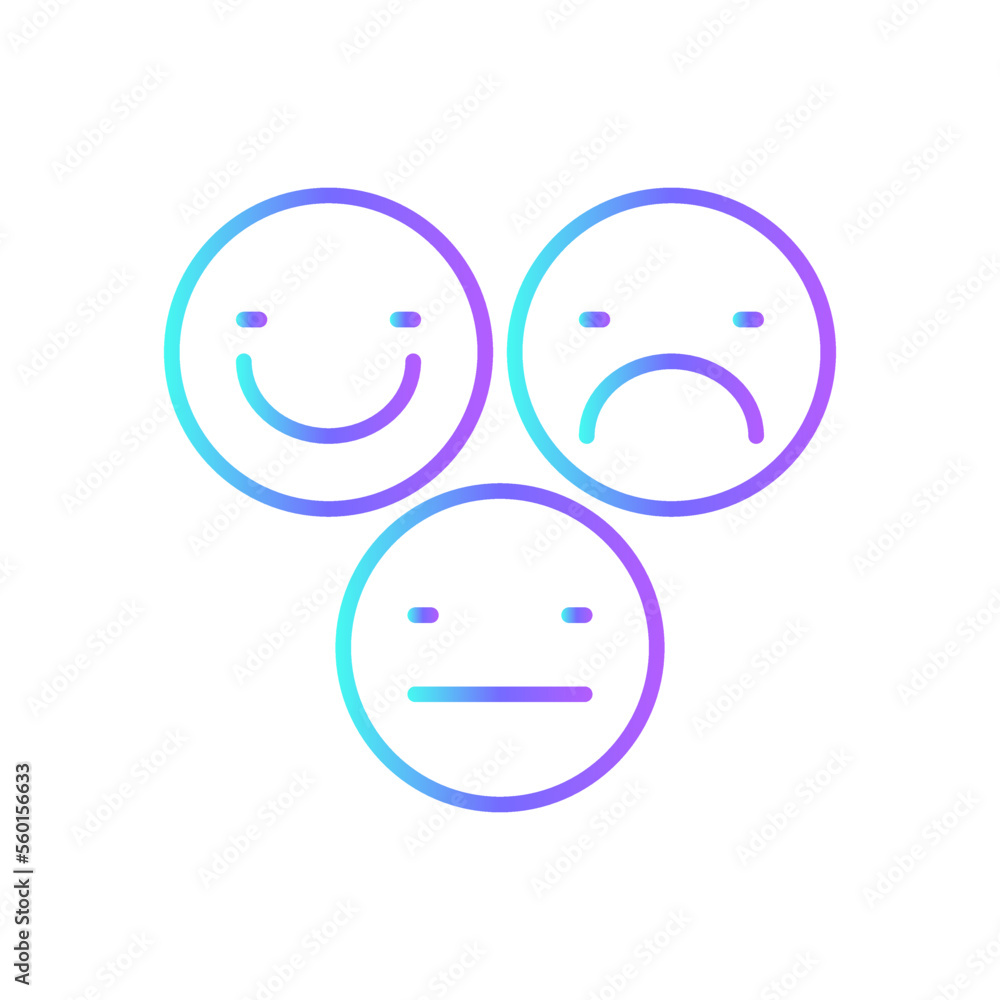Fototapeta premium FEEDBACK Feedback icons with blue gradient outline style