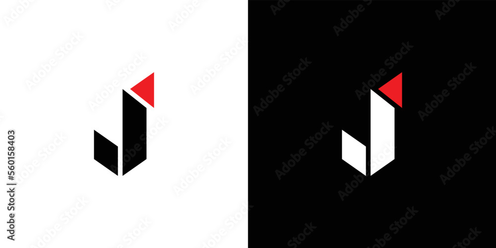 Modern and strong letter J initials logo design Modern and strong letter J initials logo design