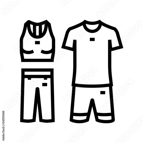 sportswear fitness sport line icon vector. sportswear fitness sport sign. isolated contour symbol black illustration