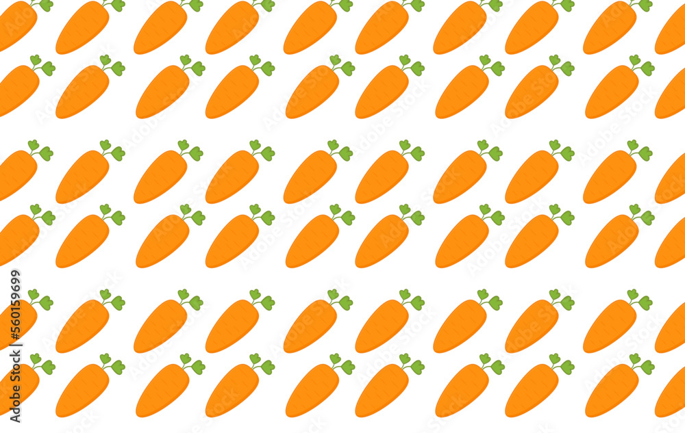 Seamless pattern with cartoon carrots on a white background Seamless pattern with cartoon carrots on a white background