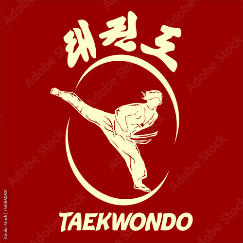 taekwondo logo icon vector