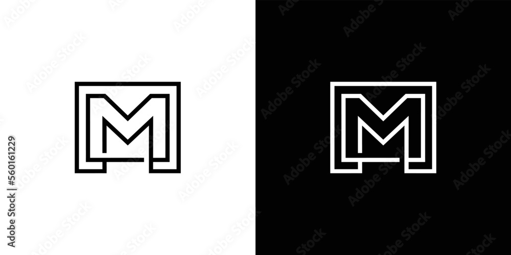 Modern and unique letter M initials logo design 2 Modern and unique letter M initials logo design 2