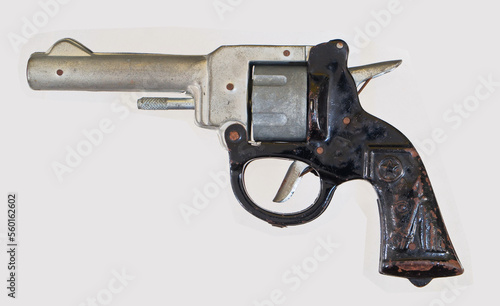 vintage tin toy pistol cap gun