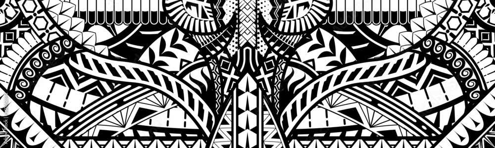 Abstract Polynesian ethnic pattern Abstract Polynesian ethnic pattern