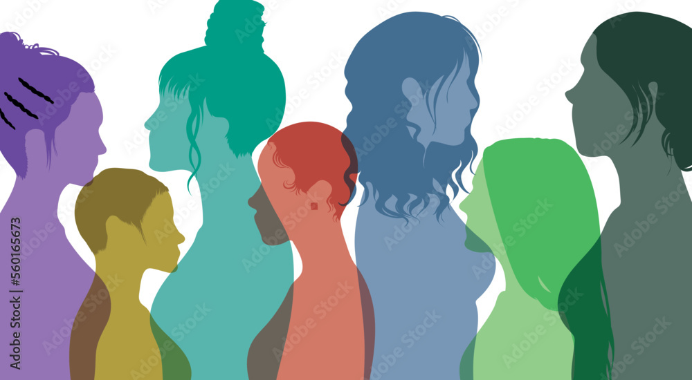 Women or girls of different cultures communicating and hanging out. Flat vector illustration. We're a multi-ethnic women's social network and group that's all about talking and sharing information. Women or girls of different cultures communicating and hanging out. Flat vector illustration. We're a multi-ethnic women's social network and group that's all about talking and sharing information.