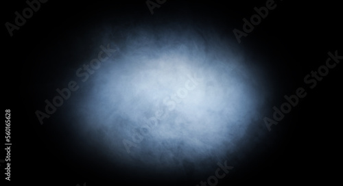 Smoke over black background. Fog or steam abstract texture.