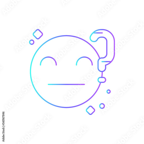Confuse feedback Feedback Icons with purple blue outline style. Thin line icon related to feedback, rating, testimonials, quick response, satisfaction and more. Simple web icon. Vector illustration