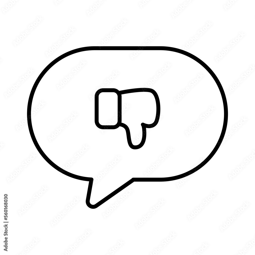 Dislike Feedback Icons with black outline style. Related to Feedback, Rating, Like, Dislike, Comment, Good Bad Sign, Yes No icons. Vector illustration