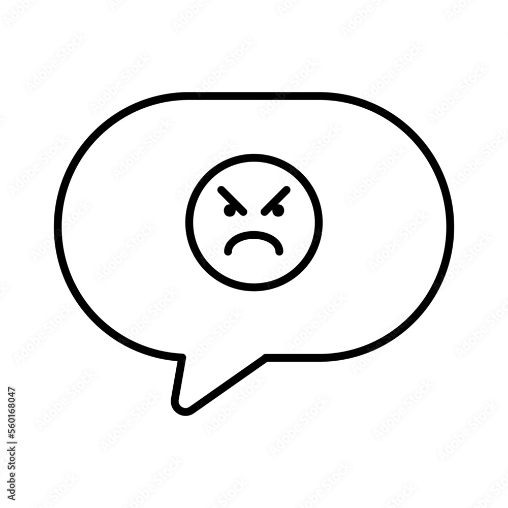 Mad Feedback Icons with black outline style. Related to Feedback, Rating, Like, Dislike, Comment, Good Bad Sign, Yes No icons. Vector illustration Mad Feedback Icons with black outline style. Related to Feedback, Rating, Like, Dislike, Comment, Good Bad Sign, Yes No icons. Vector illustration