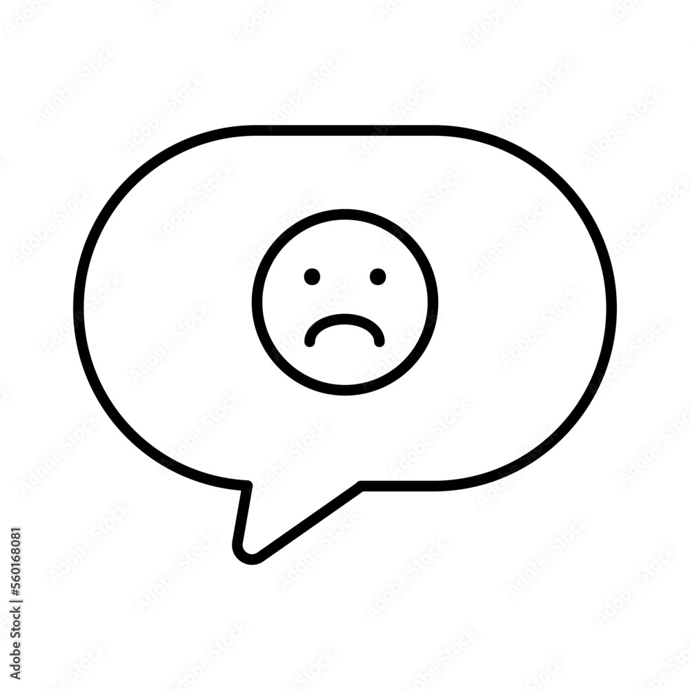 Sad Feedback Icons with black outline style. Related to Feedback, Rating, Like, Dislike, Comment, Good Bad Sign, Yes No icons. Vector illustration Sad Feedback Icons with black outline style. Related to Feedback, Rating, Like, Dislike, Comment, Good Bad Sign, Yes No icons. Vector illustration