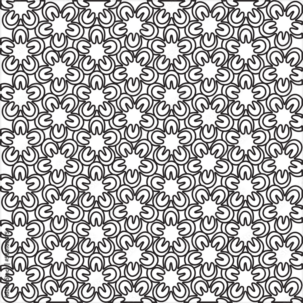 Vector, Image of jasmine flower ornament background, black and white color, with transparent background