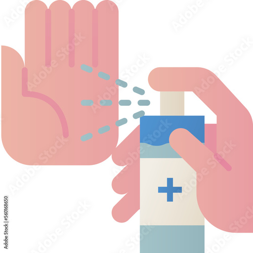 hand sanitizer spray illustration