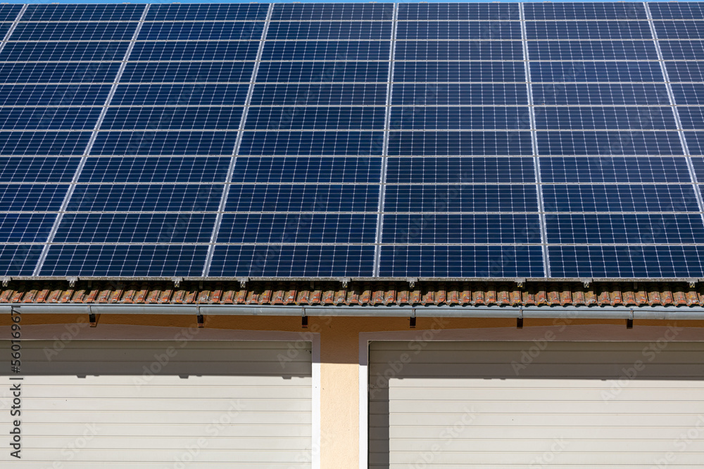 Fototapeta premium solar panels on roof