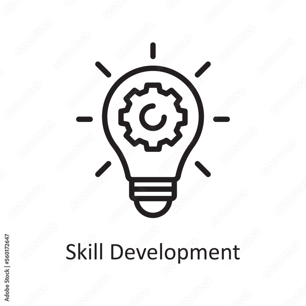 Skill Development Vector Outline Icon Design illustration. Product Management Symbol on White background EPS 10 File Skill Development Vector Outline Icon Design illustration. Product Management Symbol on White background EPS 10 File