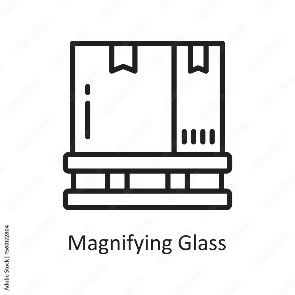 Magnifying Glass Vector Outline Icon Design illustration. Product Management Symbol on White background EPS 10 File Magnifying Glass Vector Outline Icon Design illustration. Product Management Symbol on White background EPS 10 File