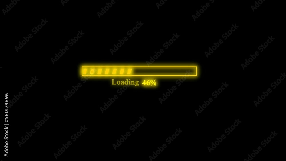 Yellow color processing bar with loading animation on a transparent alpha background. Yellow color processing bar with loading animation on a transparent alpha background.
