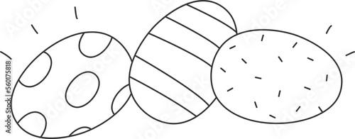 Easter eggs line art Contemporary design