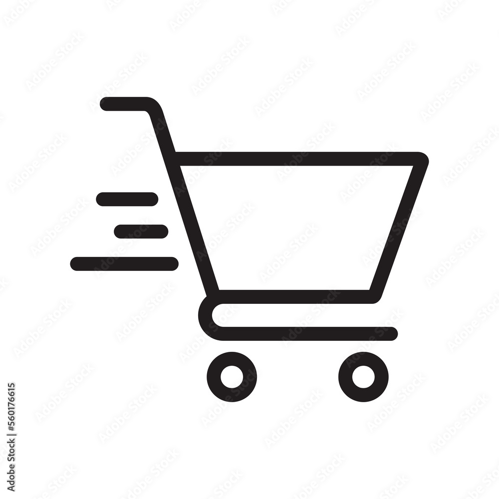 Shopping cart icon in line style. Shopping cart symbol. Shopping cart sign.  Transparent background. Shopping cart PNG Stock Illustration | Adobe Stock
