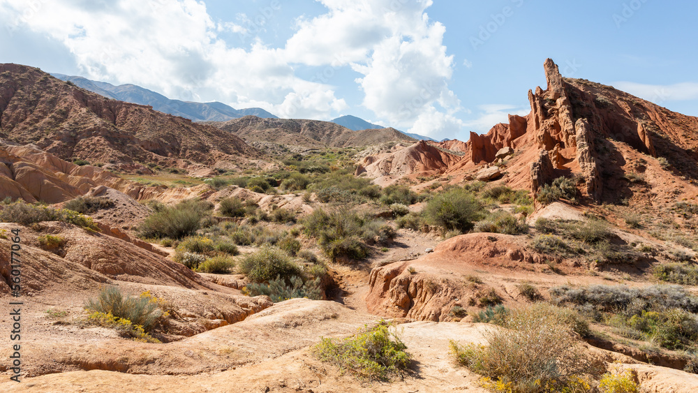 Fairytale canyon or Skazka Canyon near Issyk-Kul lake, Kyrgyzstan. Fairytale canyon or Skazka Canyon near Issyk-Kul lake, Kyrgyzstan.