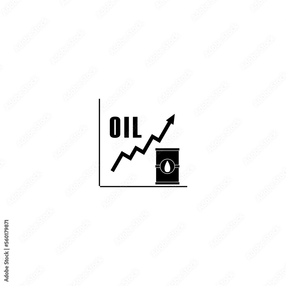 Gas prices going up icon concept isolated on white background Gas prices going up icon concept isolated on white background