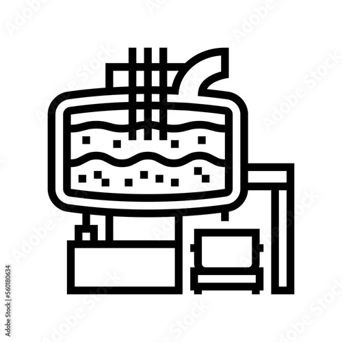 electric arc furnace steel production line icon vector. electric arc furnace steel production sign. isolated contour symbol black illustration